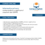 Informativa privacy: comprendere e applicare i requisiti del GDPR - programma