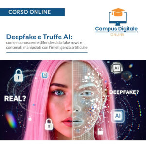Corso Online | Deepfake e Truffe AI: come riconoscere e difendersi da fake news e contenuti manipolati con l'intelligenza artificiale